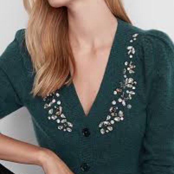 Express Embellished Faux Button-Up Cardigan - Picture 12 of 16